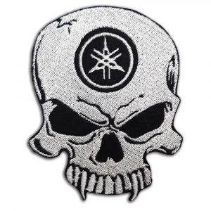Skull with Yamaha logo patch