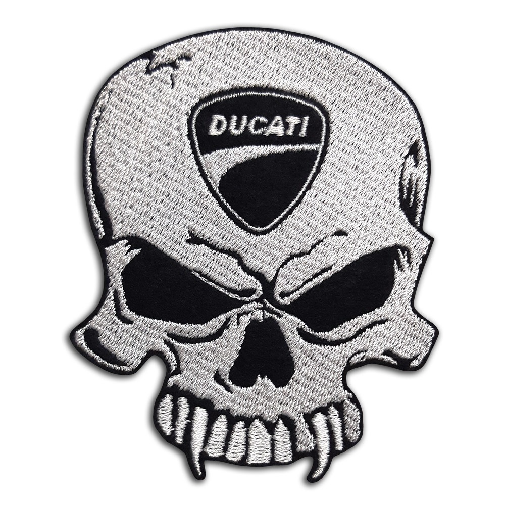Skull with Ducati logo patch Skull with Ducati logo patch