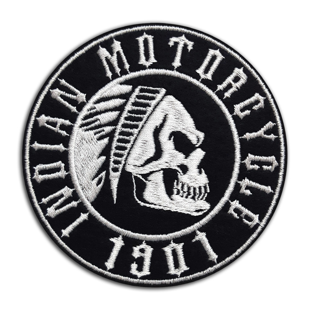 Indian motorcycle logo with skull patch Indian motorcycle logo with skull patch