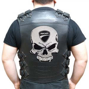 Skull with Ducati logo back patch