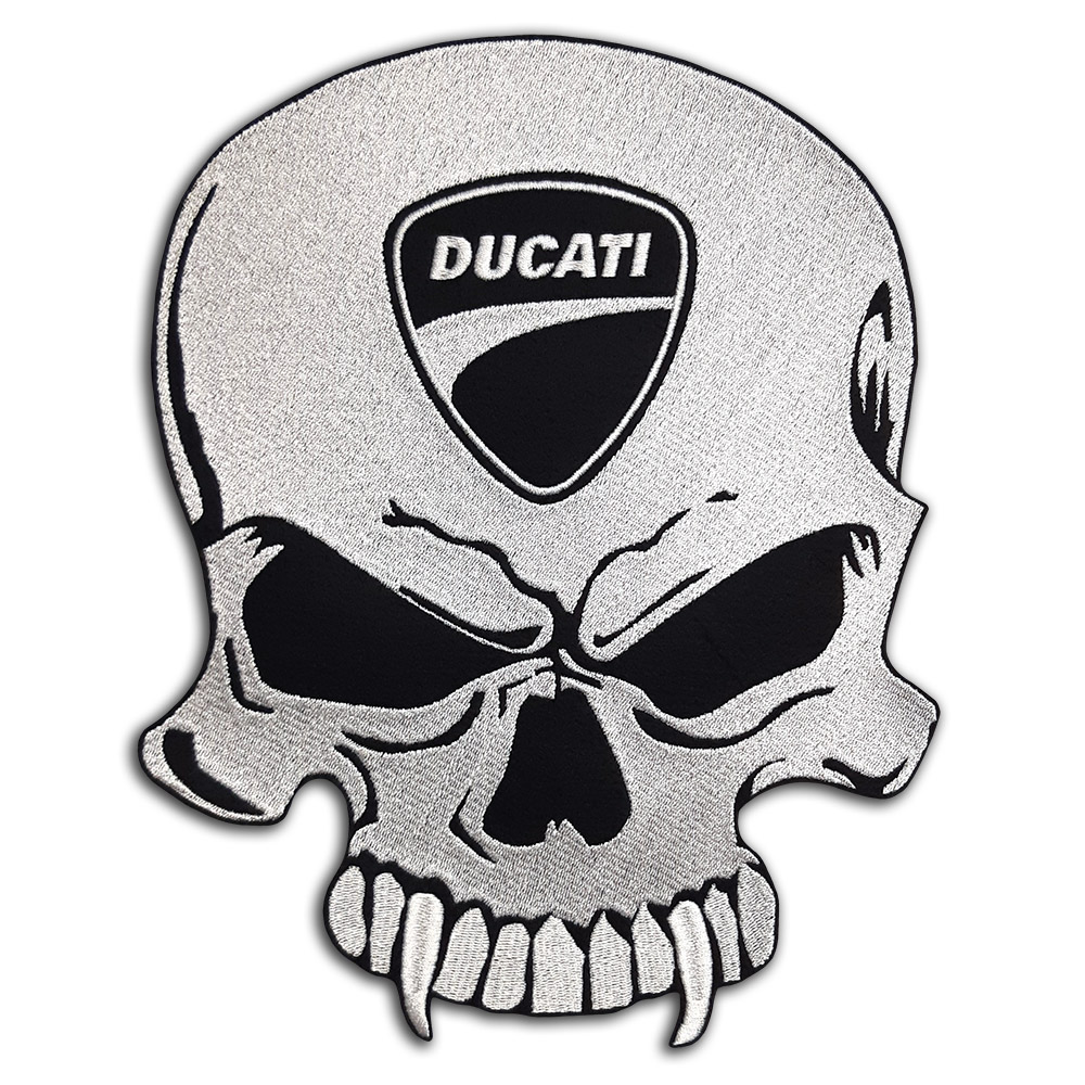 Skull with Ducati logo back patch Skull with Ducati logo back patch