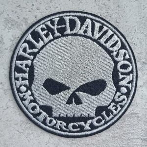 Harley-Davidson with Willie J skull patch