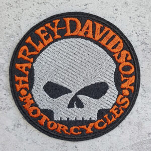 Harley-Davidson with Willie J.'s skull patch
