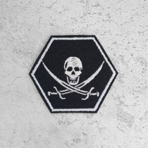 Pirate symbol, skull and crossed swords patch