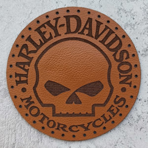Harley-Davidson with Willie J.'s skull leather patch