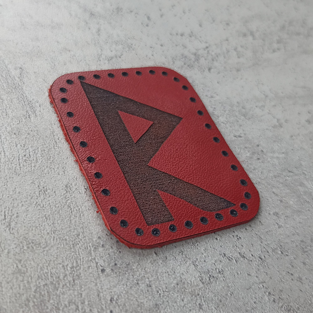 Rune Raido leather patch Rune Raido leather patch
