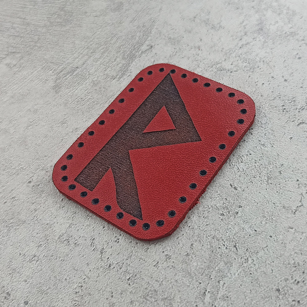 Rune Raido leather patch Rune Raido leather patch