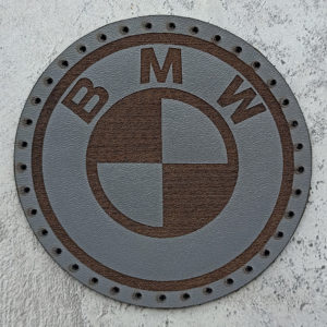 BMW logo leather patch