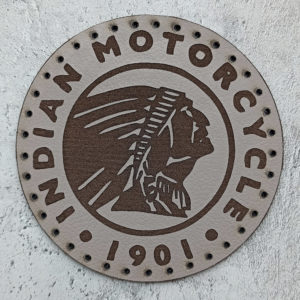 Indian motorcycle logo leather patch