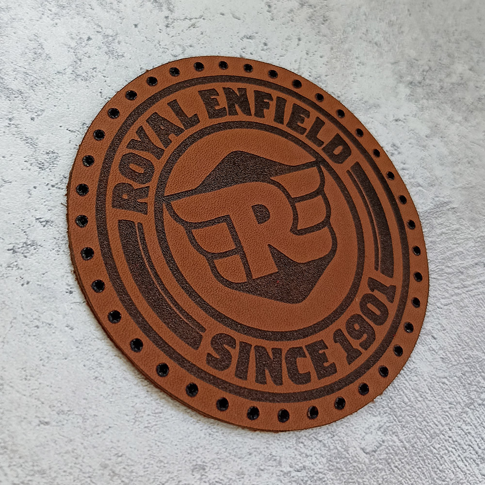 Royal Enfield logo leather patch Royal Enfield logo leather patch