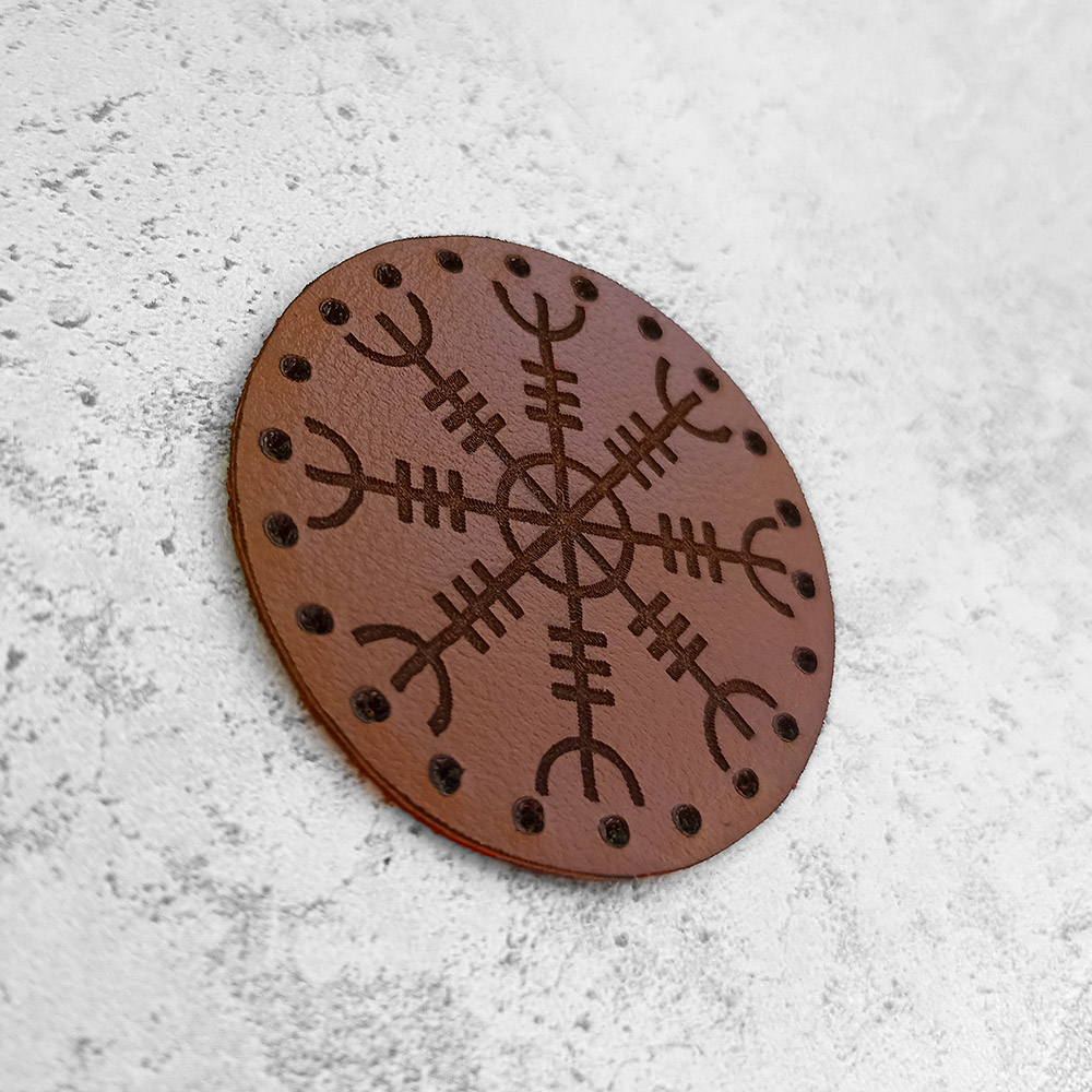 Helm of Terror Aegishjalmur leather patch Helm of Terror Aegishjalmur leather patch
