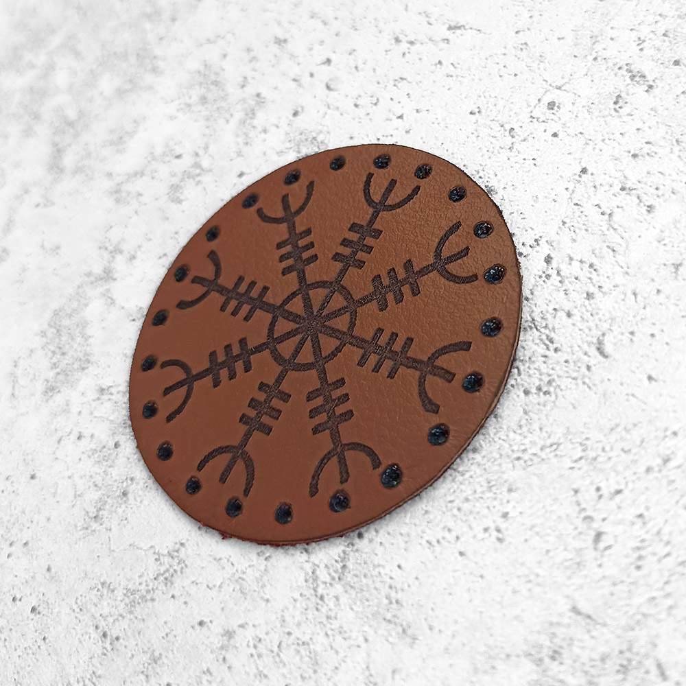 Helm of Terror Aegishjalmur leather patch Helm of Terror Aegishjalmur leather patch
