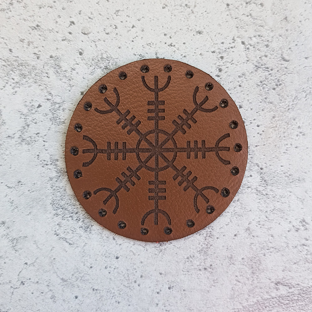 Helm of Terror Aegishjalmur leather patch Helm of Terror Aegishjalmur leather patch