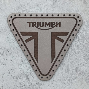 Triumph logo leather patch