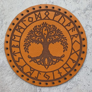 The Tree of Life Yggdrasil leather patch