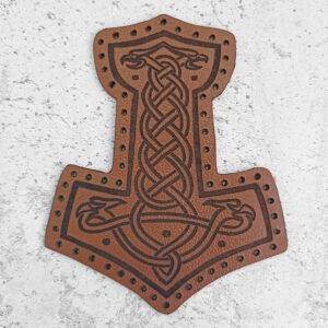 Thor's Hammer leather patch