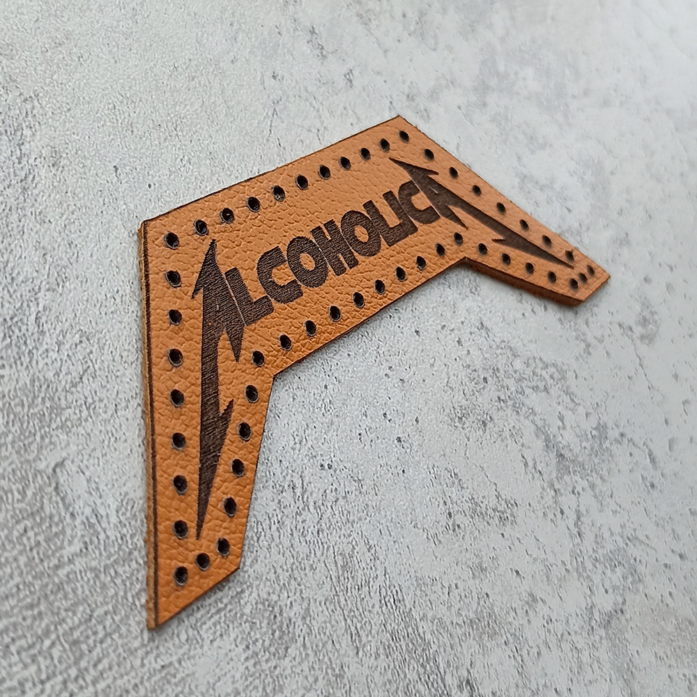 Alcoholica leather patch Alcoholica leather patch