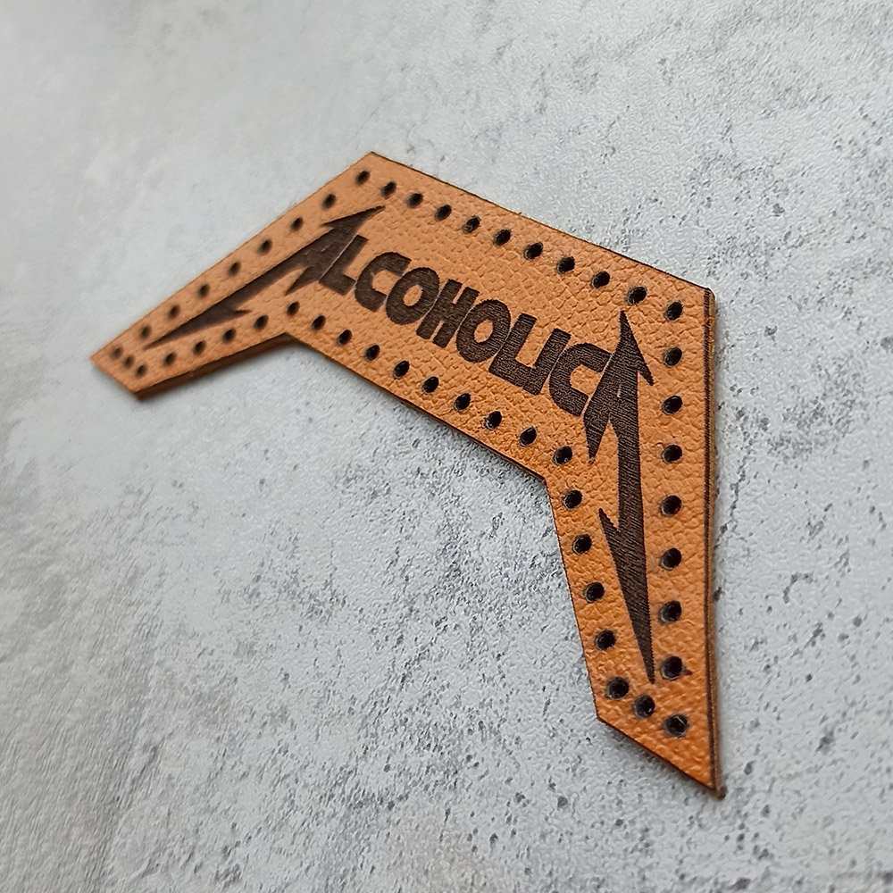 Alcoholica leather patch Alcoholica leather patch