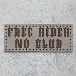 Free Rider No Club leather patch