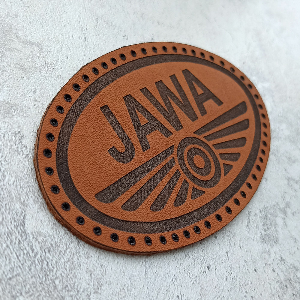 Jawa motorcycle logo leather patch Jawa motorcycle logo leather patch