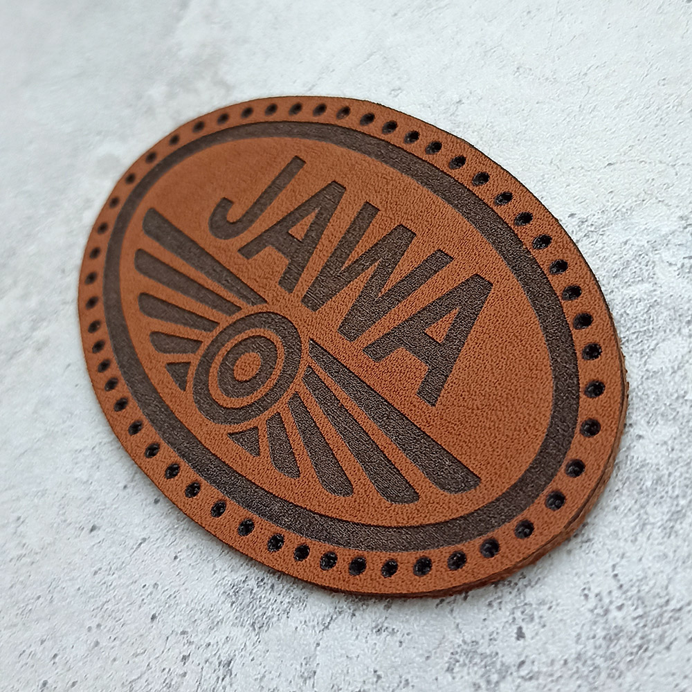 Jawa motorcycle logo leather patch Jawa motorcycle logo leather patch