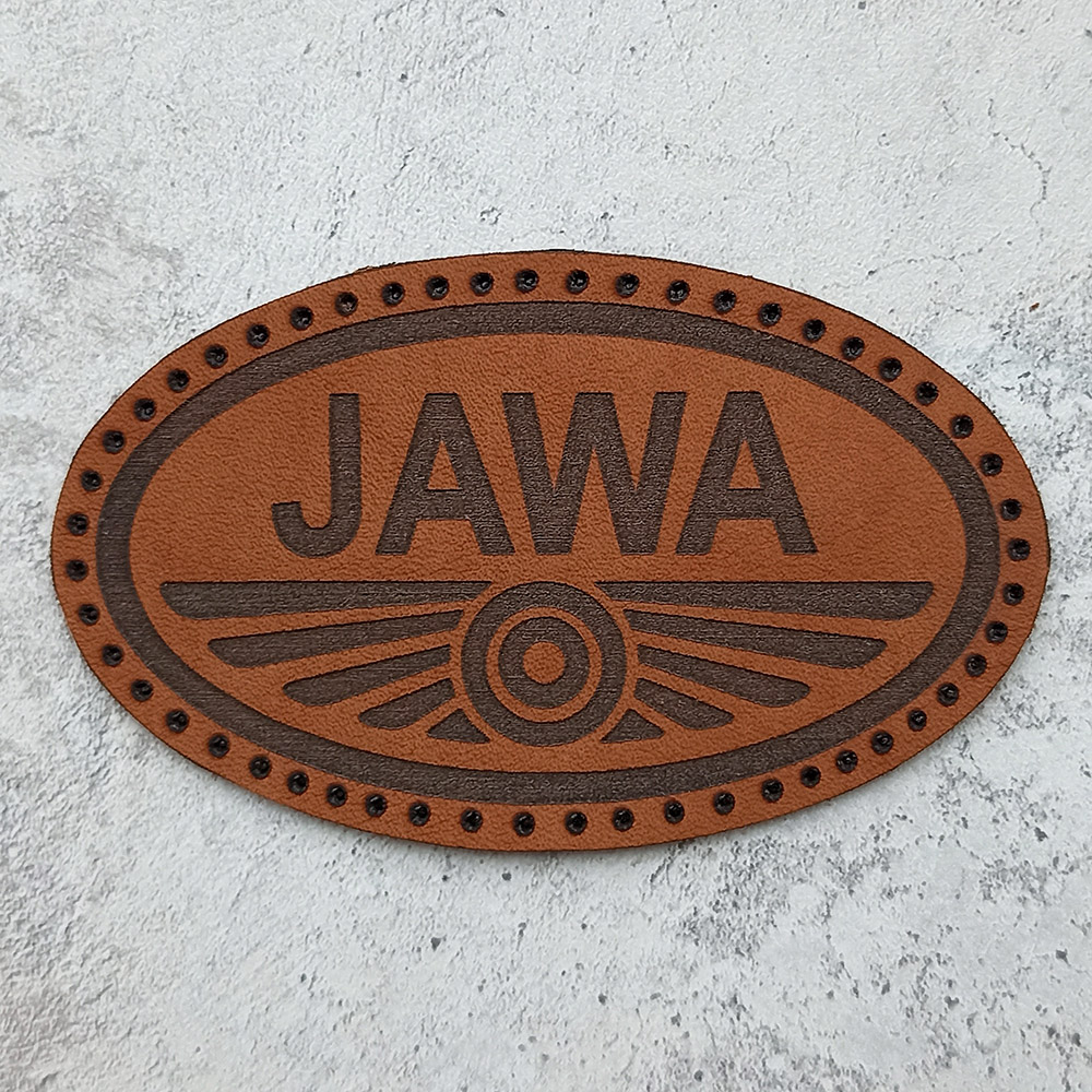 Jawa motorcycle logo leather patch Jawa motorcycle logo leather patch