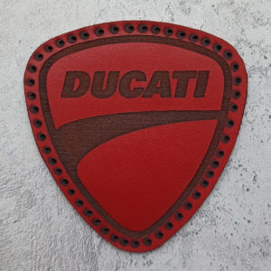 Ducati logo leather patch