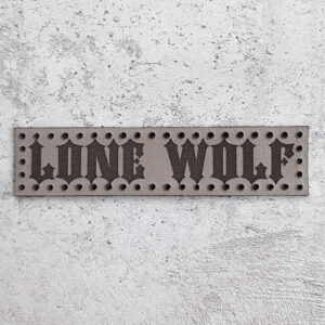 Lone wolf leather patch