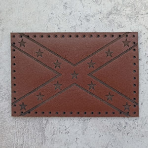 Confederate flag leather patch