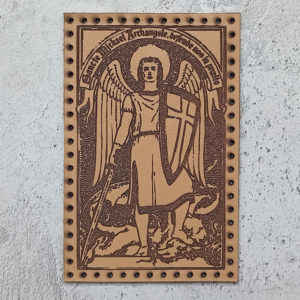 Sancte Michael Archangele, defende nos in proelio leather patch