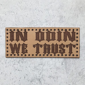 In Odin we trust leather patch