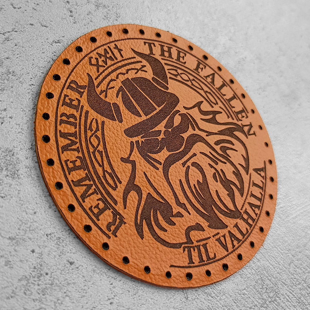Remember the fallen til Valhalla leather patch Remember the fallen til Valhalla leather patch