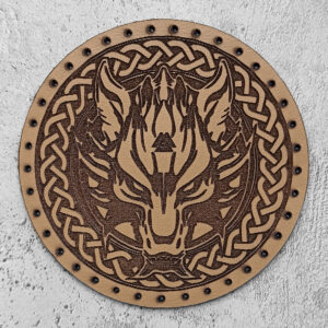 Fenrir the wolf leather patch