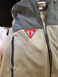 Triumph patch on a jacket