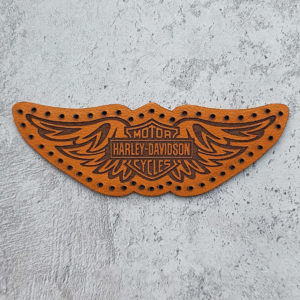 Harley-Davidson logo with wings leather patch