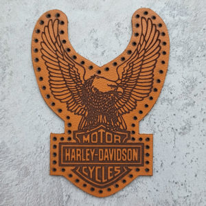 Eagle with the Harley-Davidson logo leather patch