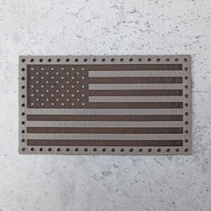 US flag leather patch