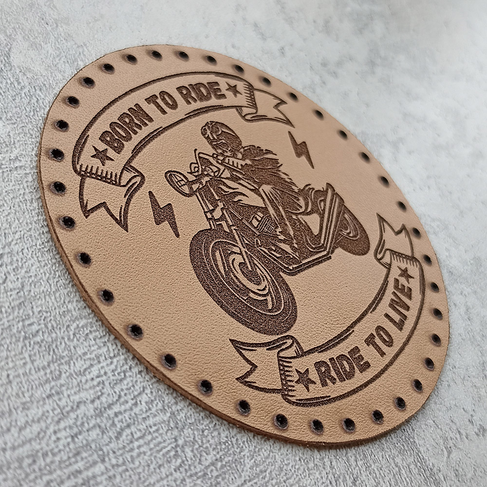 Born to ride Ride to live leather patch Born to ride Ride to live leather patch