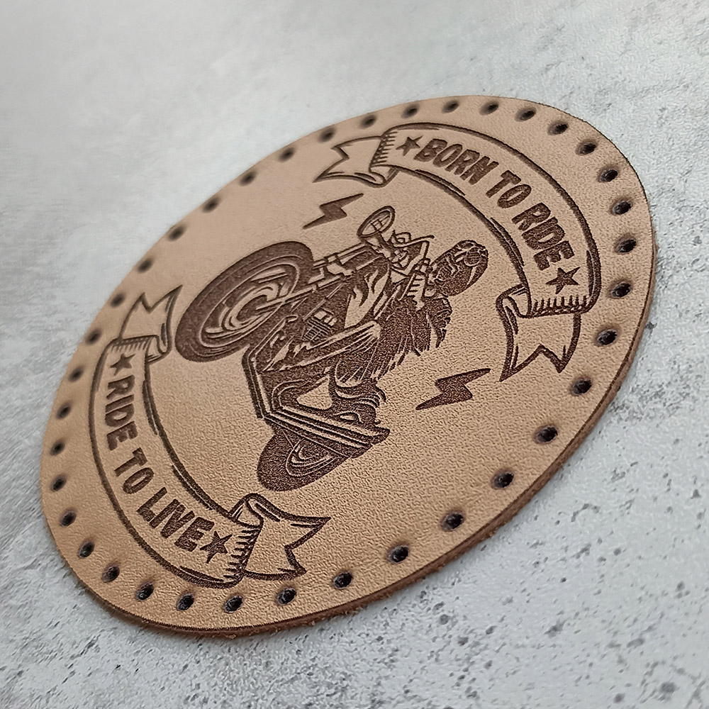 Born to ride Ride to live leather patch Born to ride Ride to live leather patch