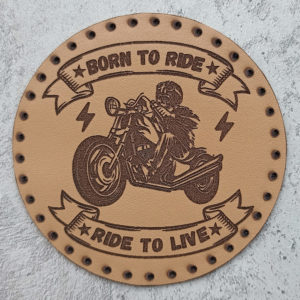 Born to ride Ride to live leather patch