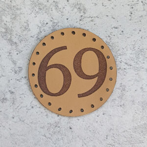 69 leather patch