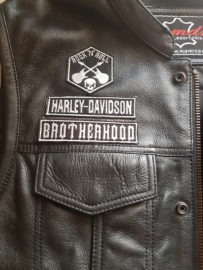 Biker patches for a leather vest