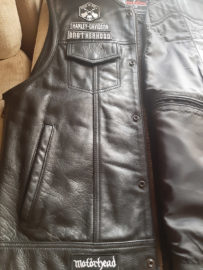 Biker patches for a leather vest