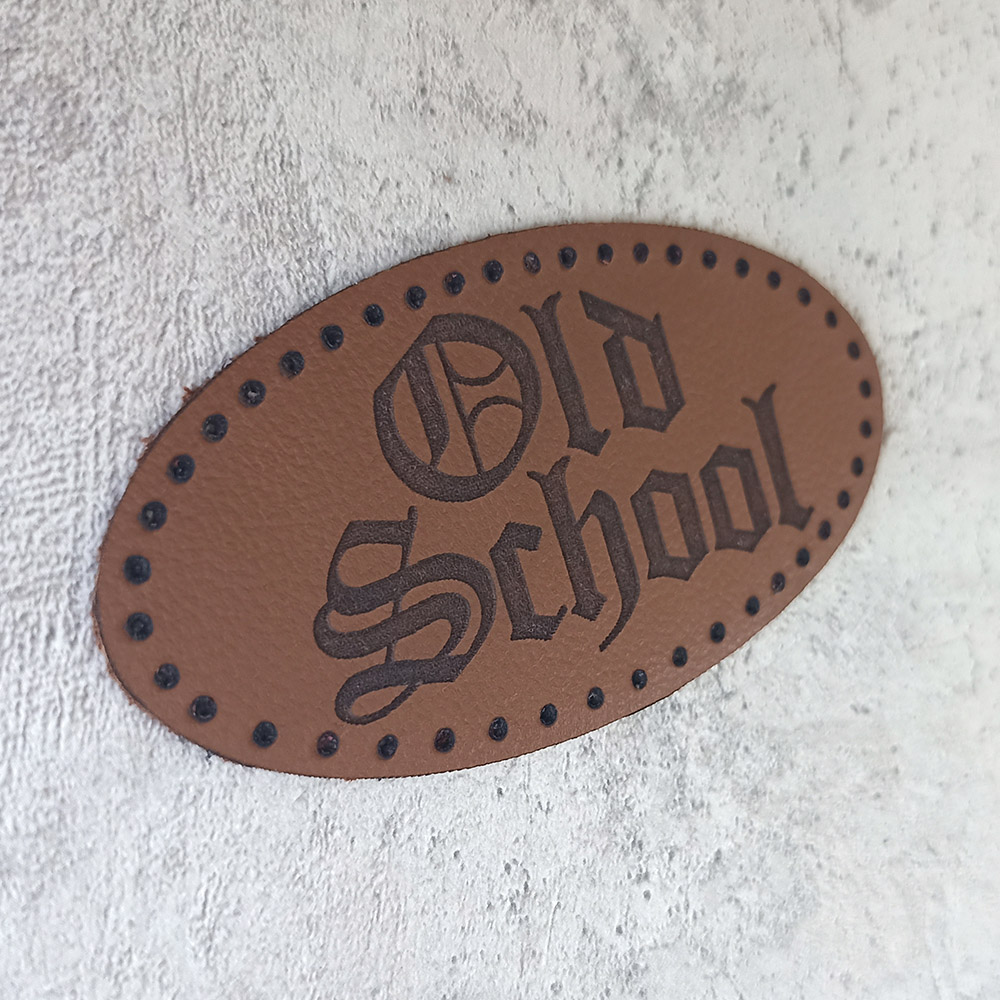 Old School leather patch Old School leather patch