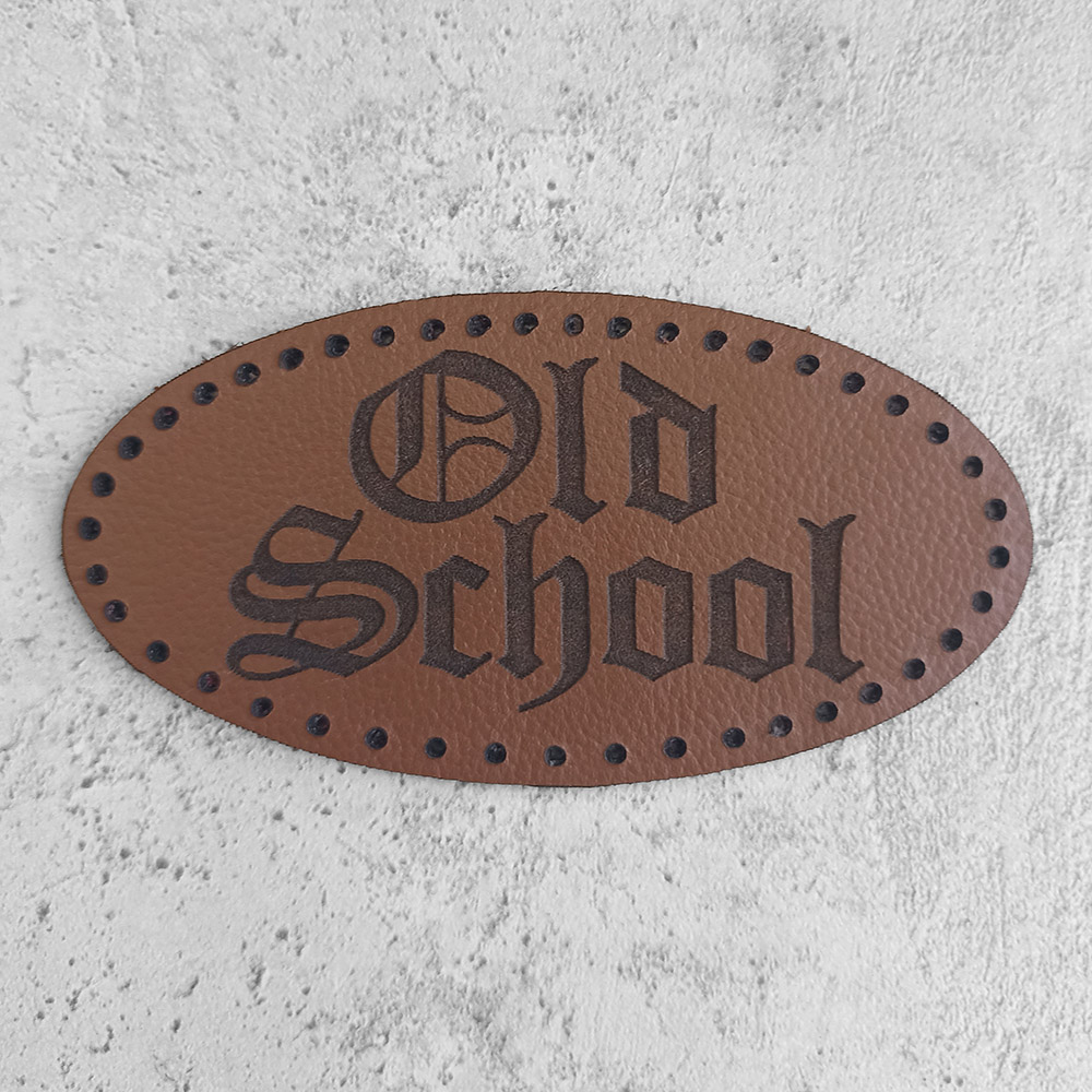 Old School leather patch Old School leather patch