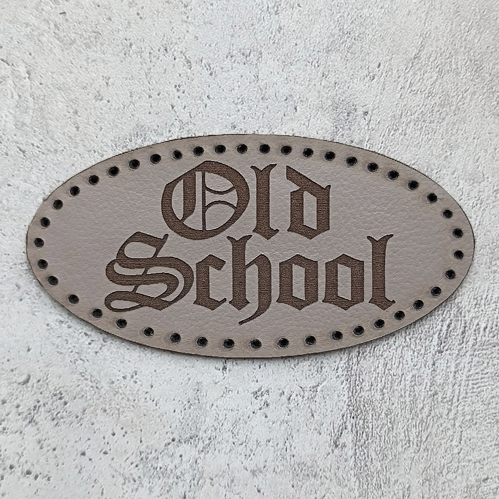 Old School leather patch Old School leather patch