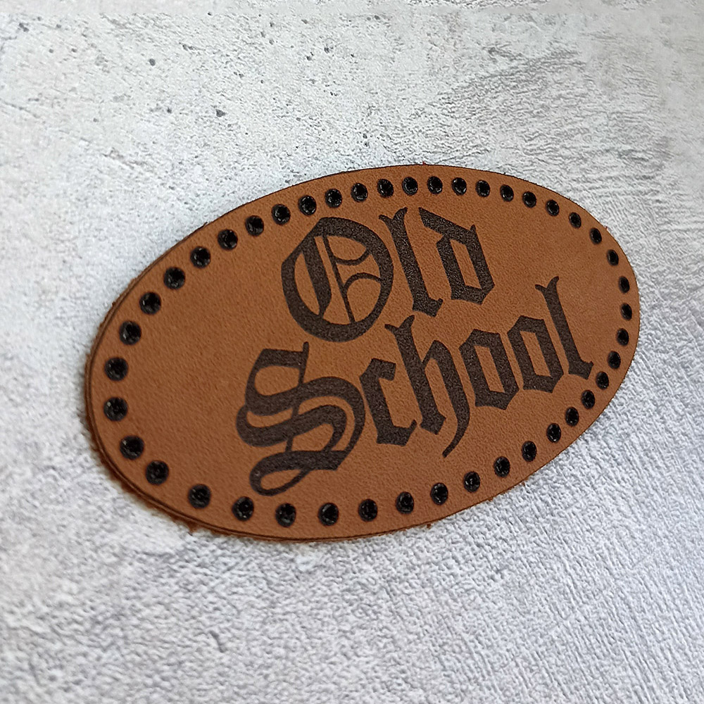 Old School leather patch Old School leather patch