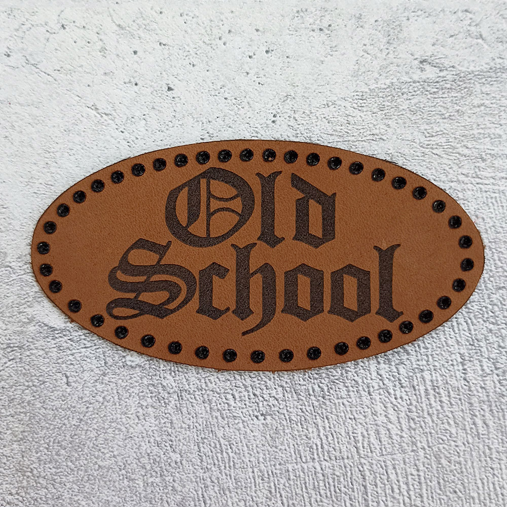 Old School leather patch Old School leather patch