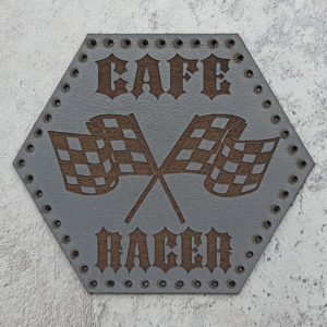 Cafe Racer, with flags, leather patch