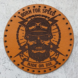 Born for speed Ride or die leather patch